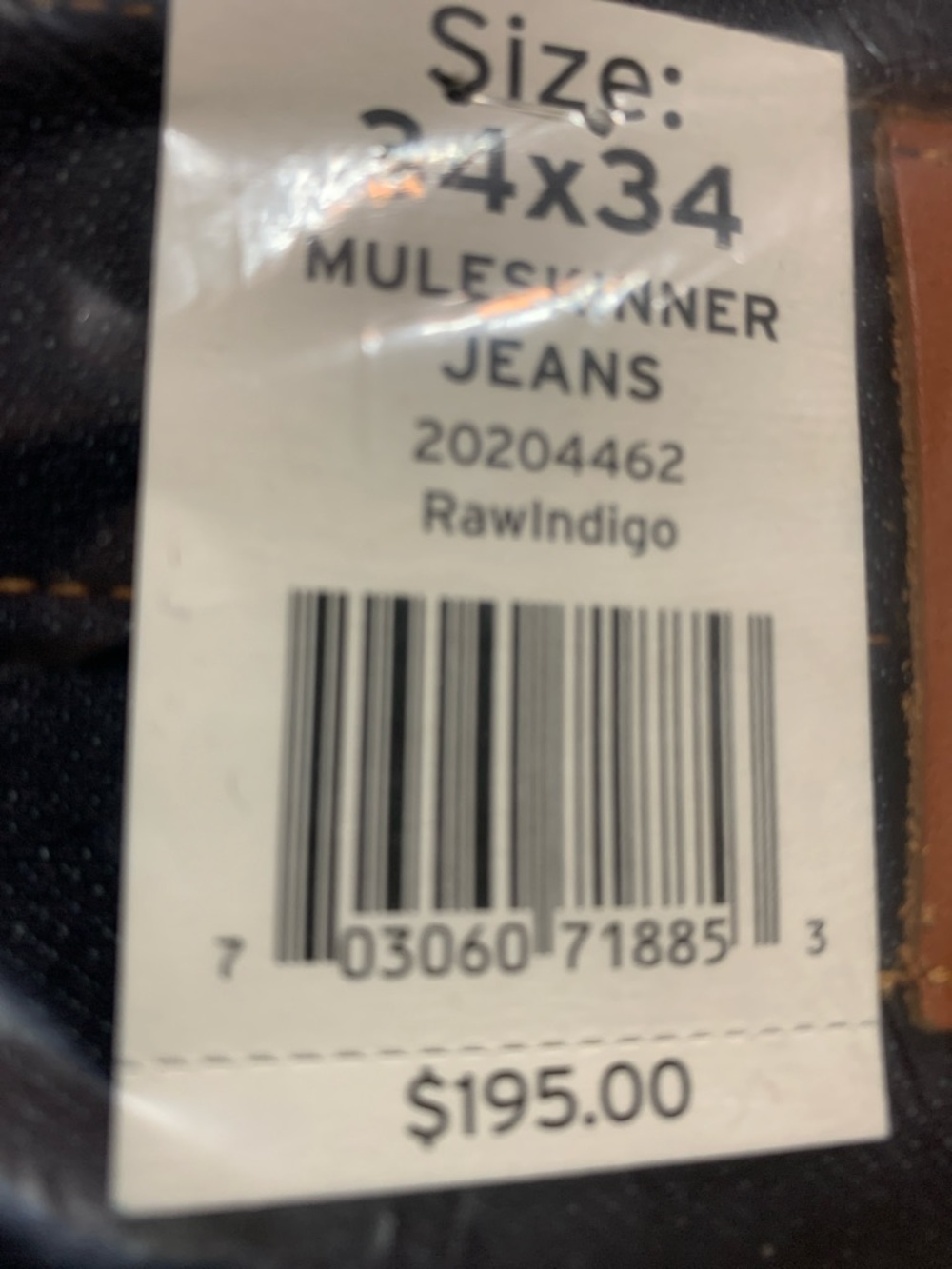 Filson Muleskinner Men's Jeans Navy Blue - Picture 11 of 11